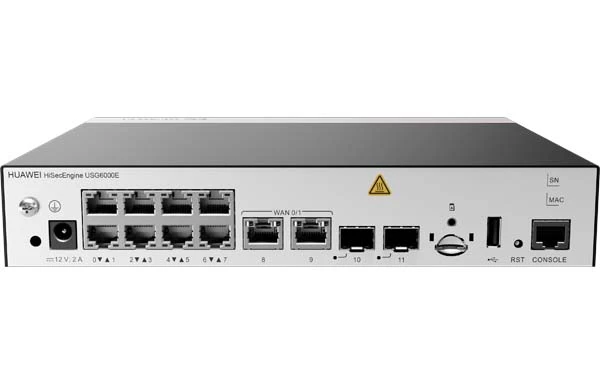 USG6311E-AC防火墙 USG6311E交流主机(10*GE RJ45+2*GE SFP,1*电源适配器,含SSL VPN 100用户)