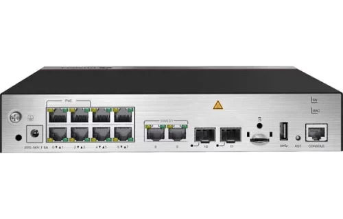 华为USG6510E-POE-AC防火墙 USG6510E-POE交流主机(10*GE RJ45+2*GE SFP,含AC/DC 电源适配器,含SSL VPN 100用户)